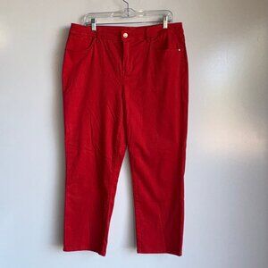 CHICO'S The Platinum Crop Jeans Size 2 = US Size 12 Orange